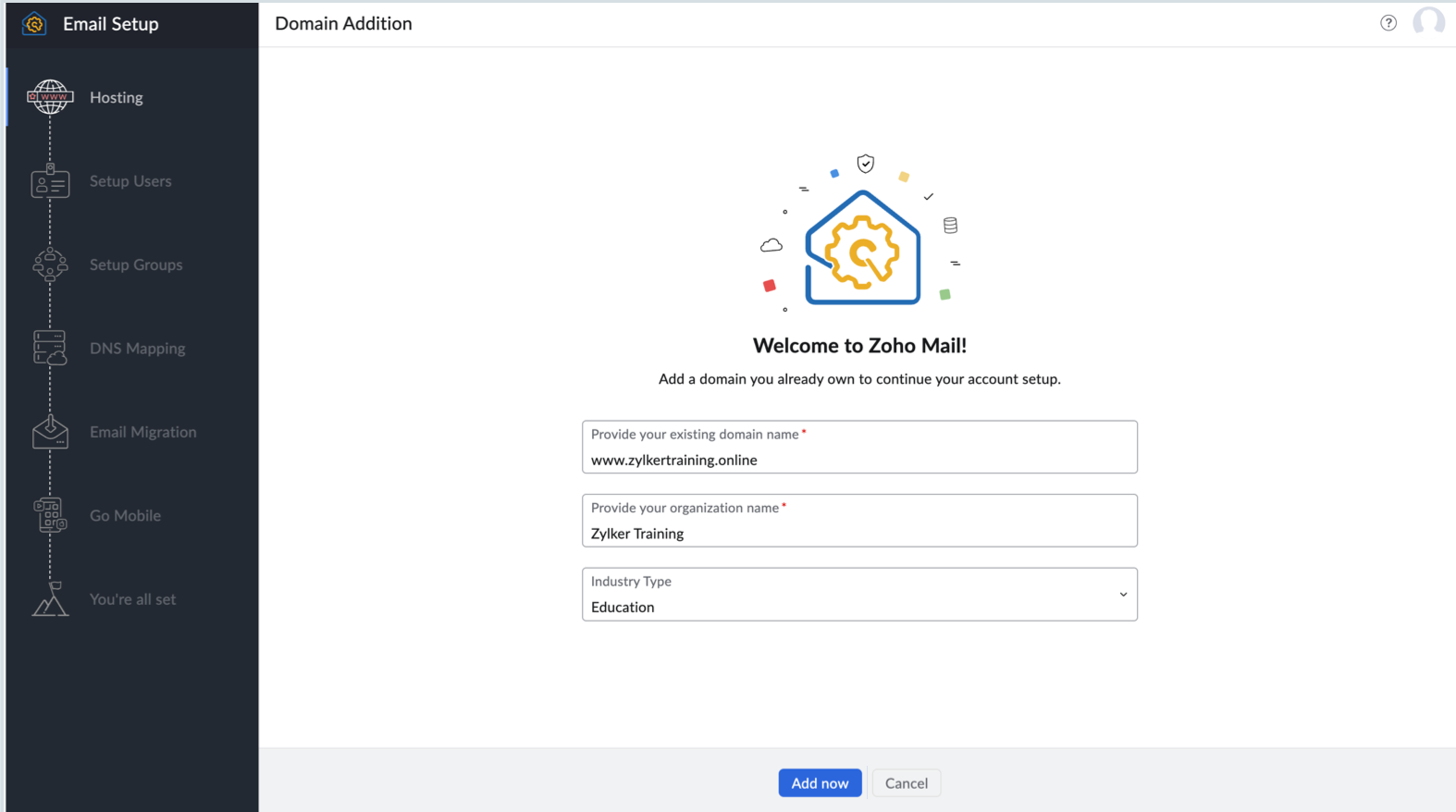 existing domain