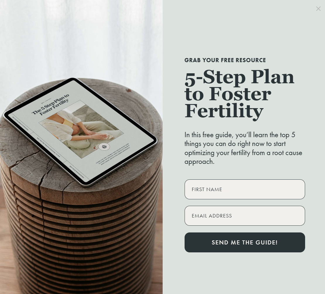 website pop-up form