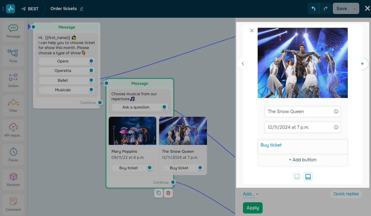 chatbot carousel