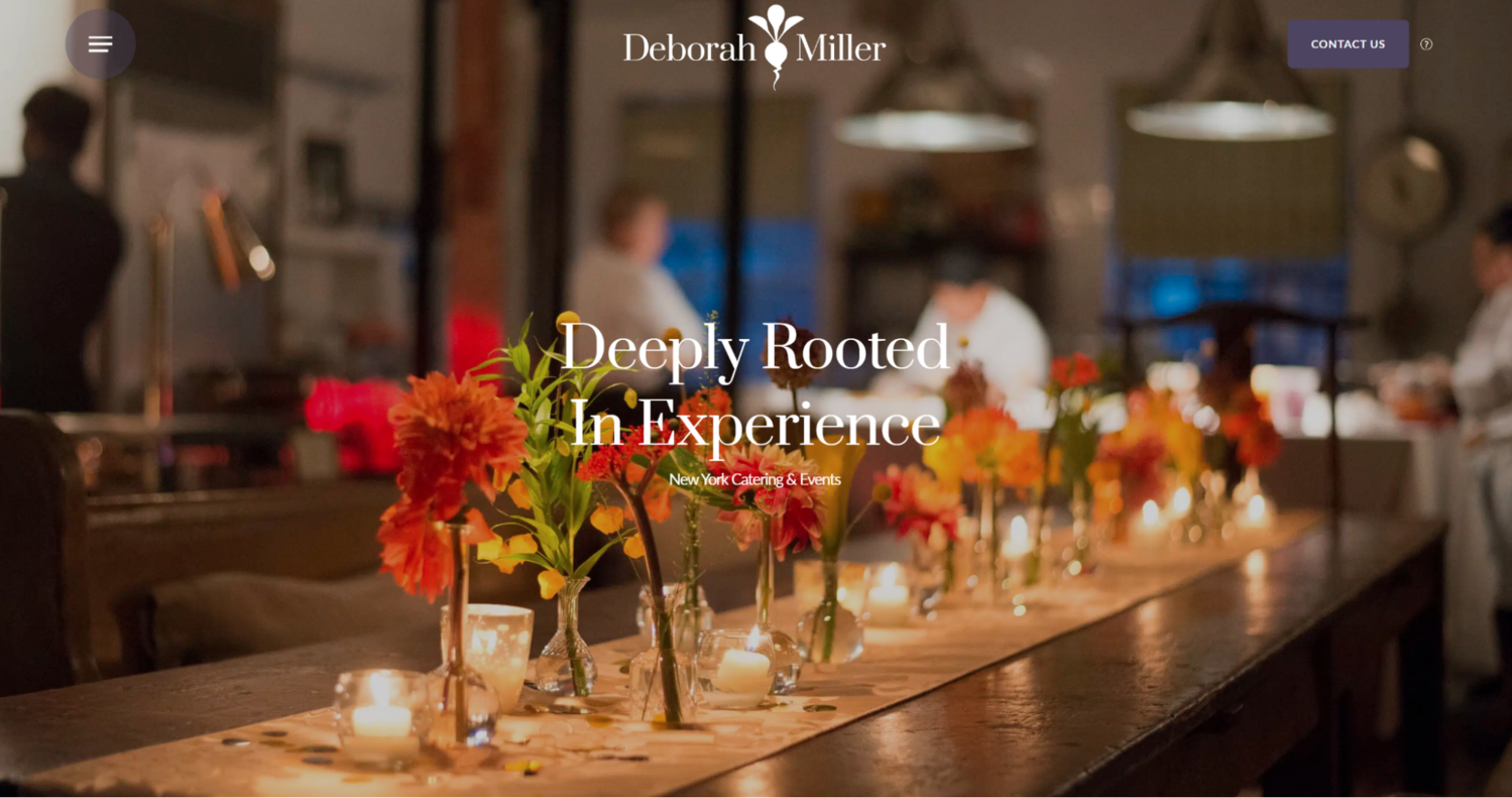 caterer’s website