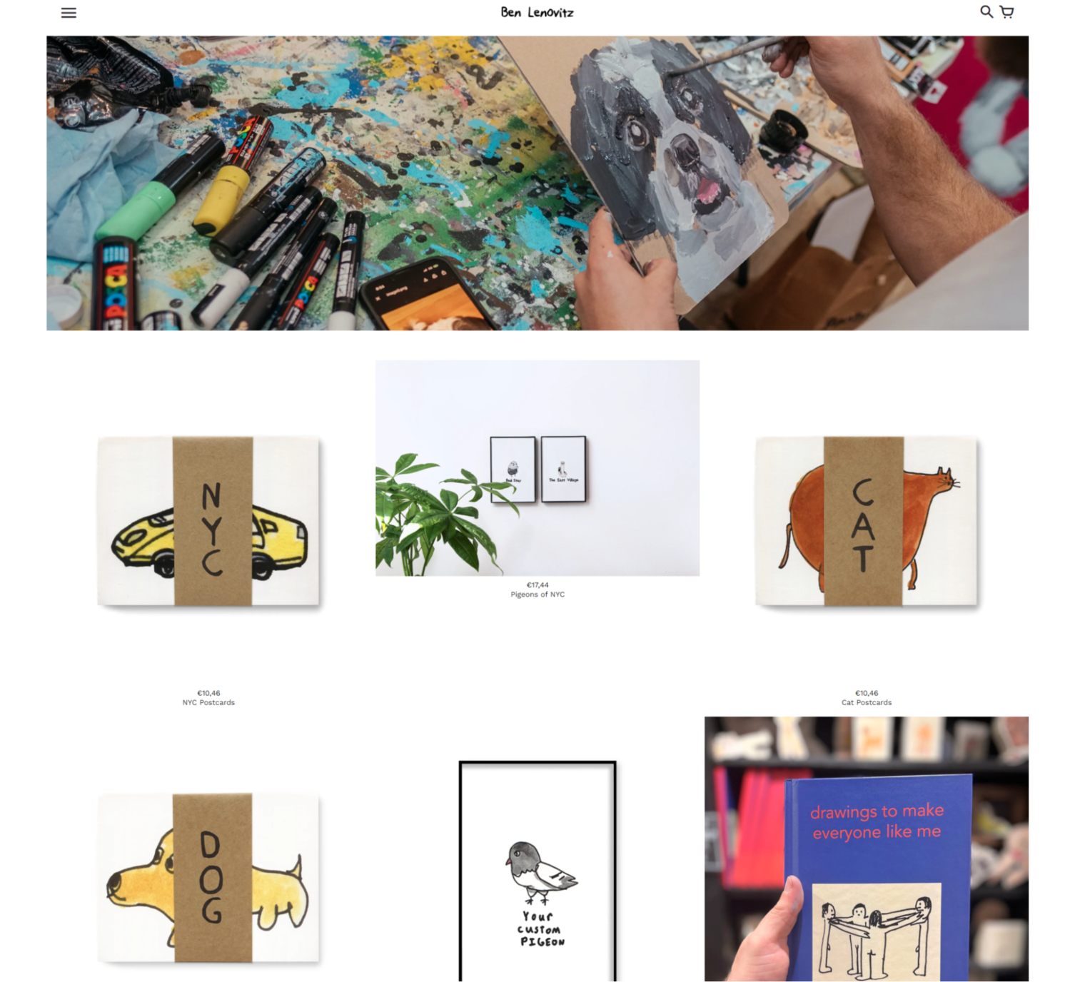 portfolio website to sell artwork