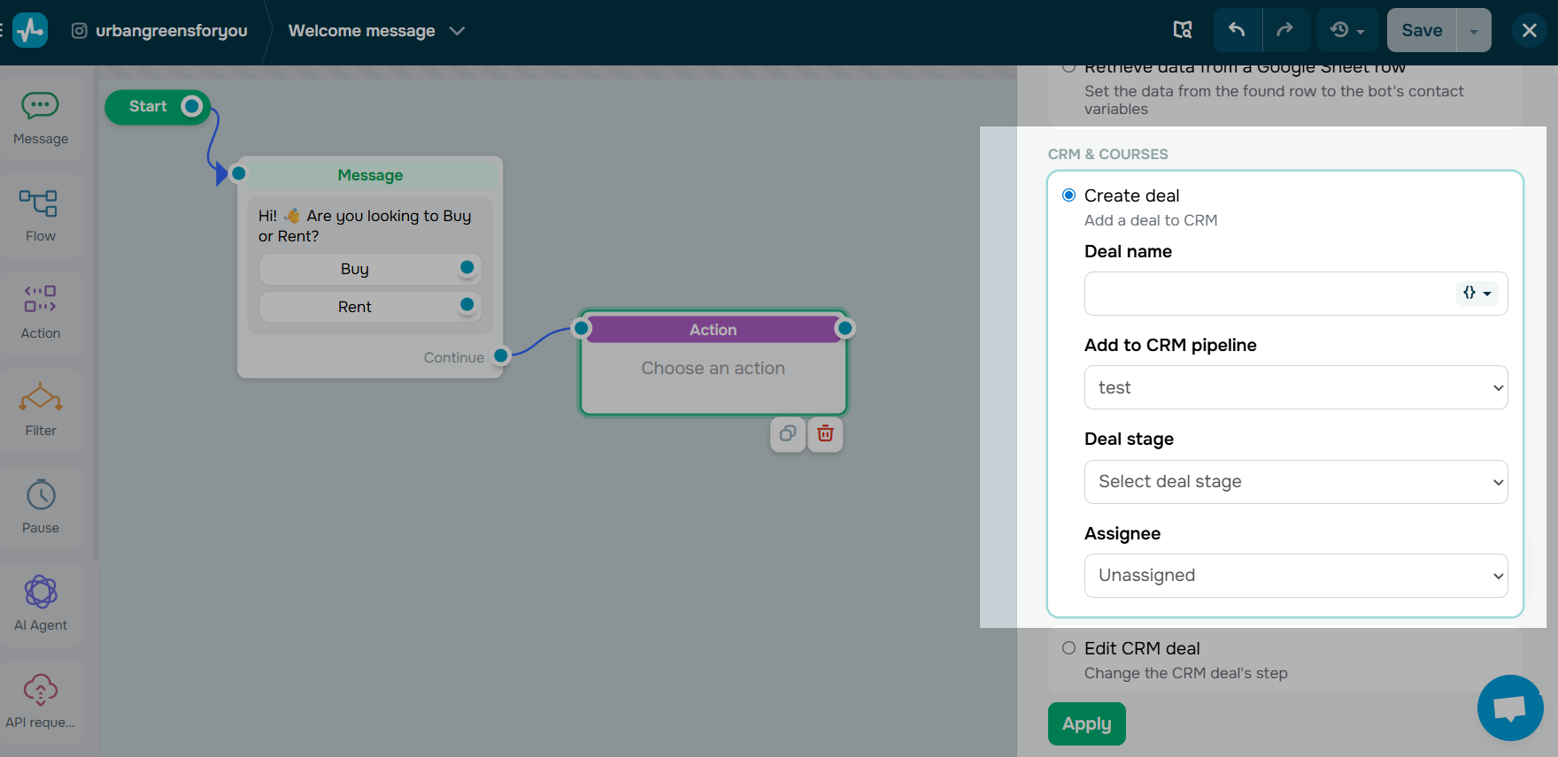“Action” to capture lead’s data  “Action” to capture lead’s data