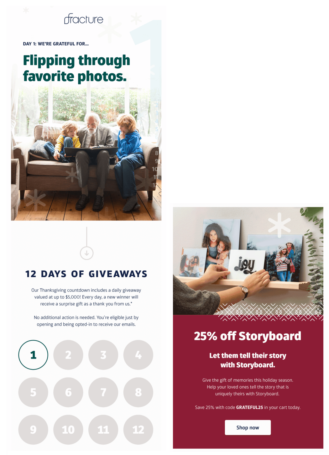 interactive Thanksgiving email