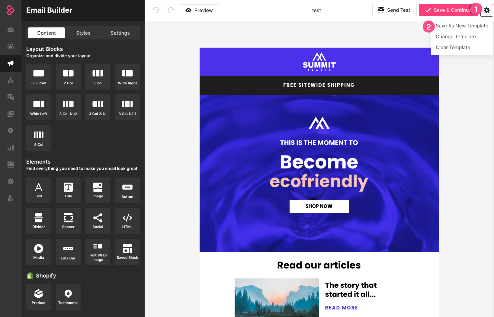 drag-and-drop email builder drag-and-drop email builder