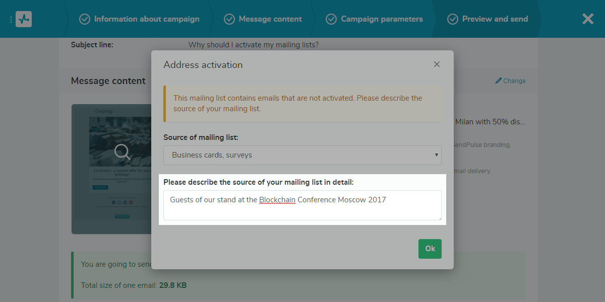 Detailed description of a mailing list source Detailed description of a mailing list source