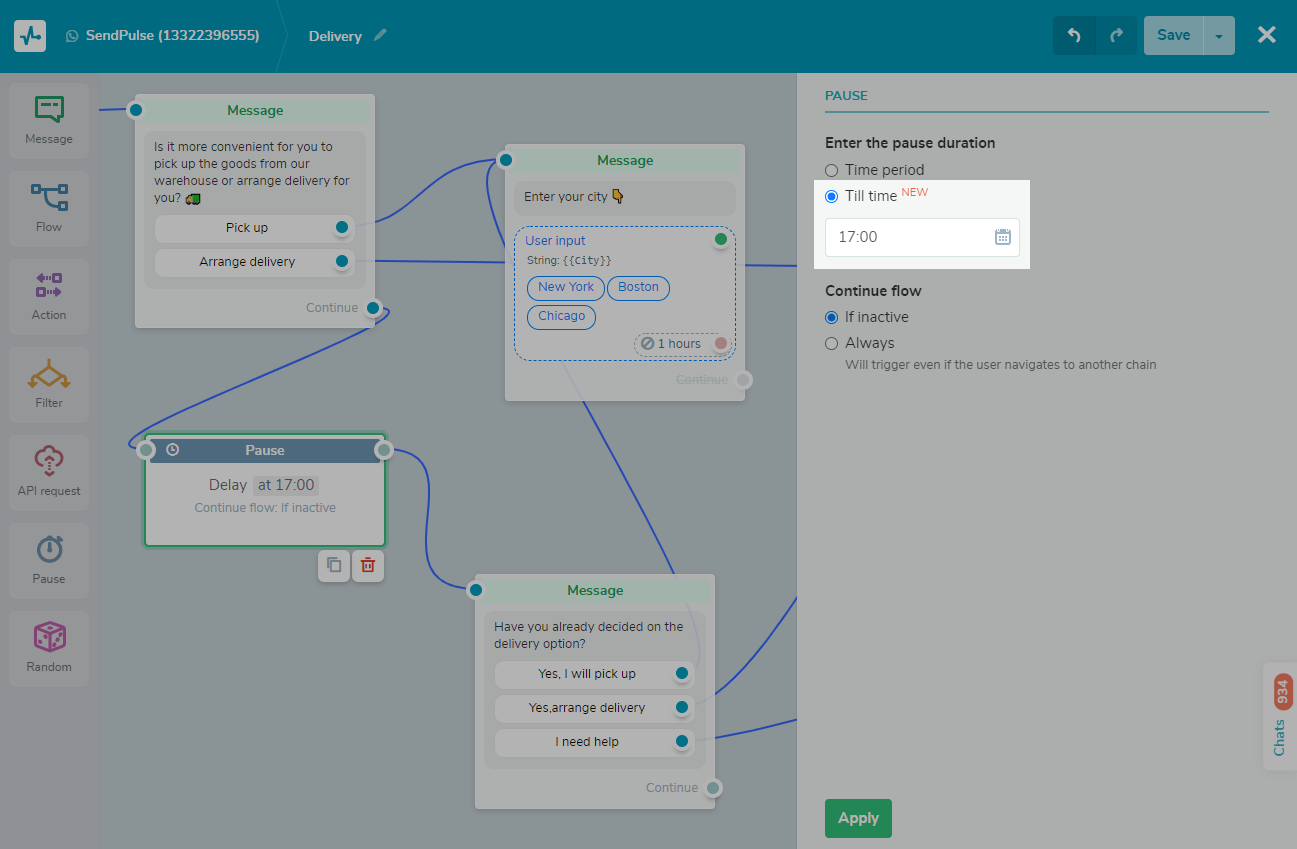 Como Criar Um Fluxo Automatizado Para Um Chatbot De Whatsapp Sendpulse