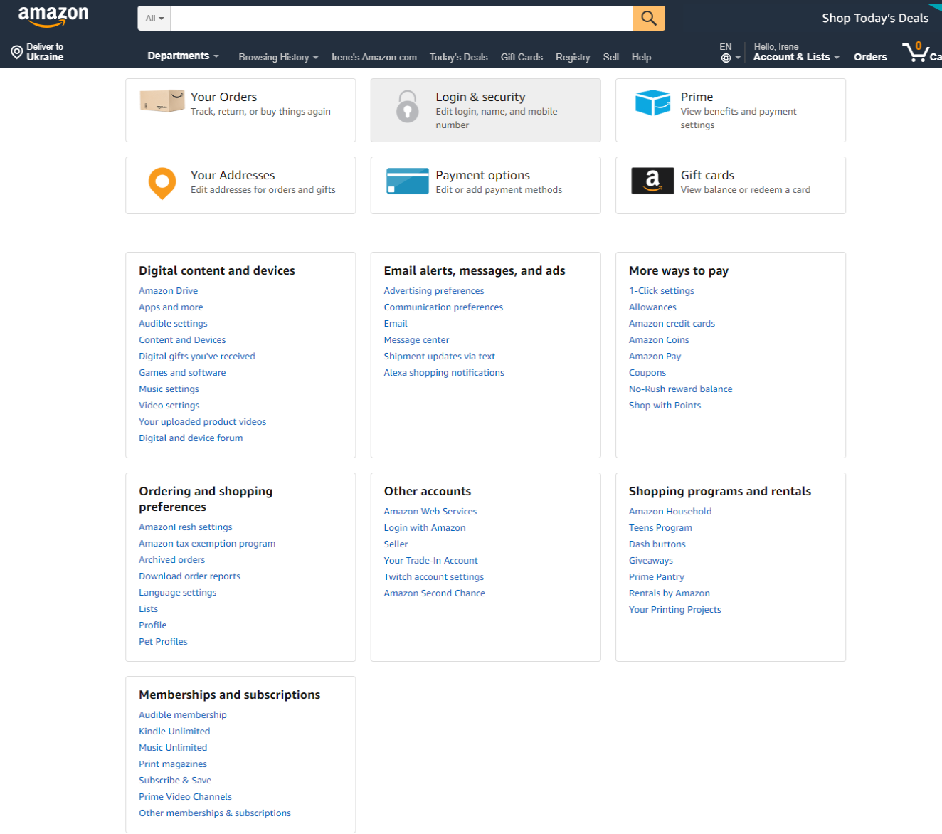 User profile