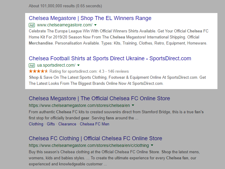 Search engine result page Search engine result page