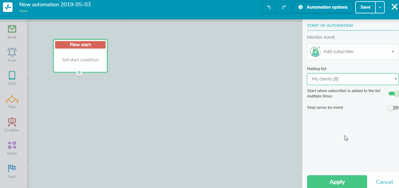 Create a behavioral email Create a behavioral email