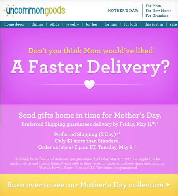 Bulk email from UncommonGoods Bulk email from UncommonGoods