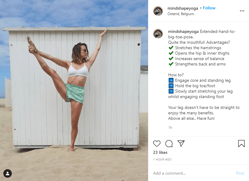 Yoga post on Instagram Yoga post on Instagram