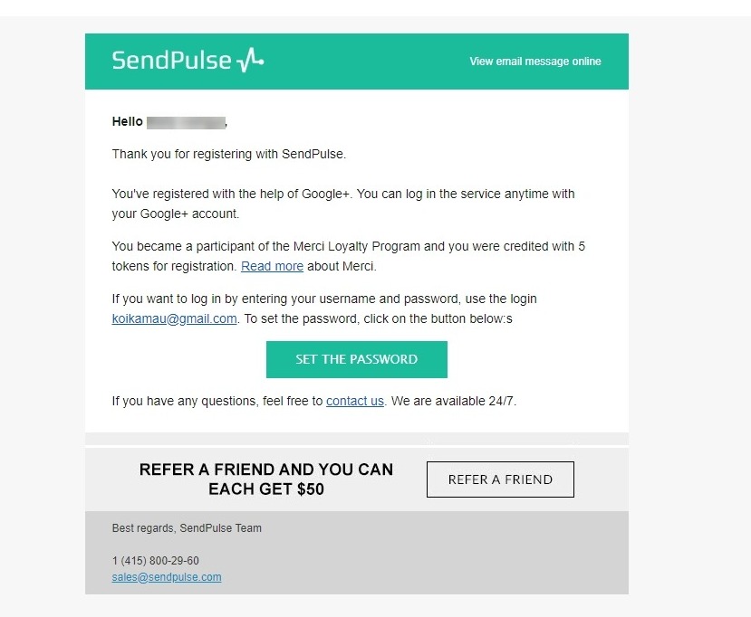 Referral program Referral program