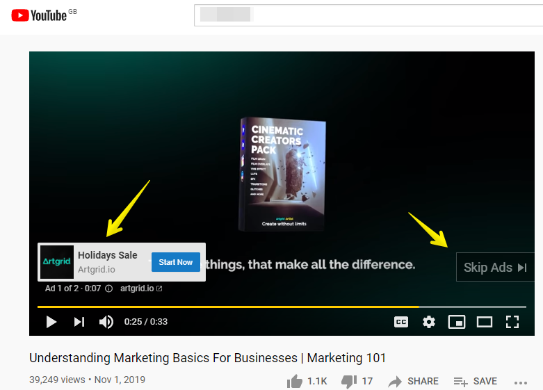 Video advertising
