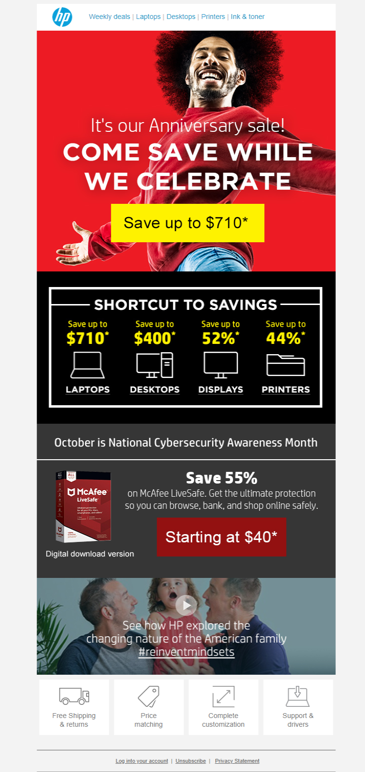 Anniversary email Anniversary email