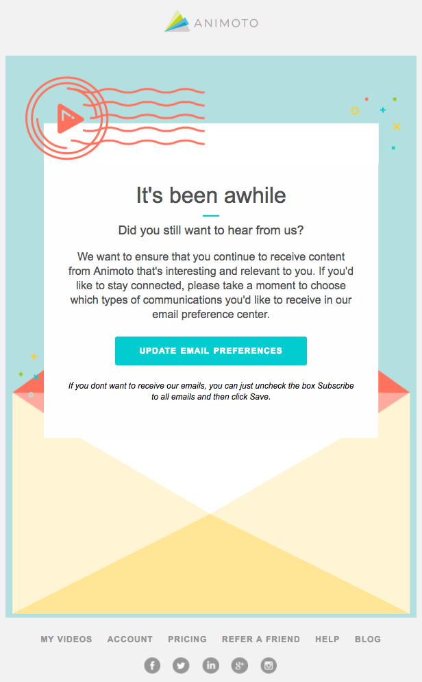Re-engagement email Re-engagement email