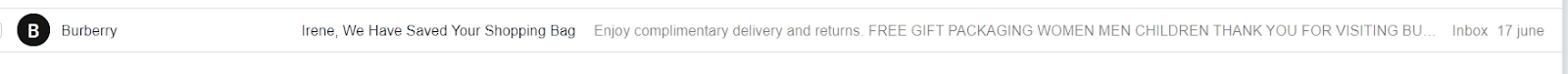 A personalized subject line
