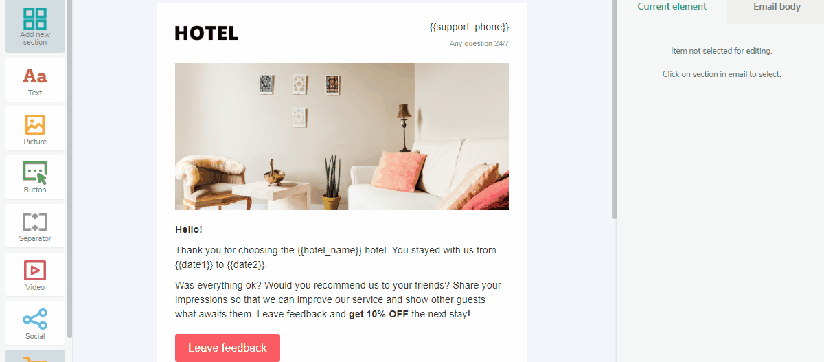 Create email preheader