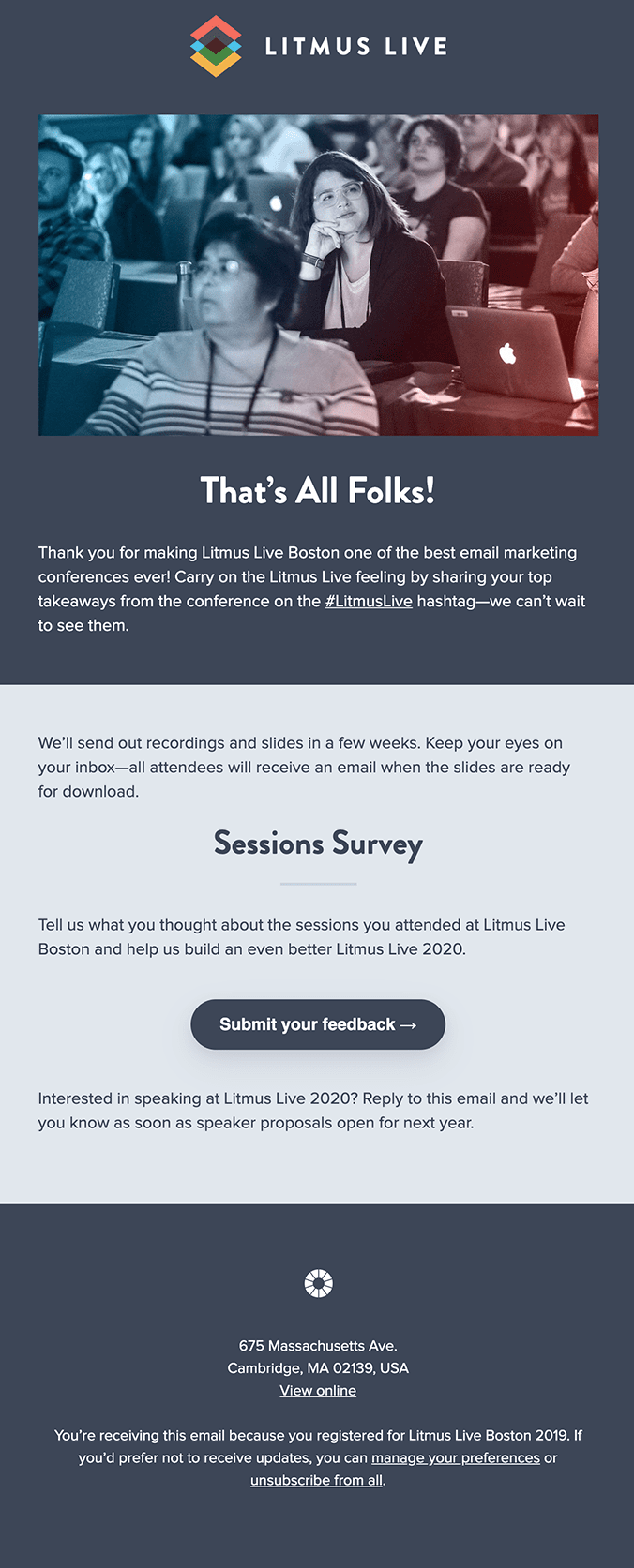 Litmus Live Event Follow-up Email Litmus Live Event Follow-up Email