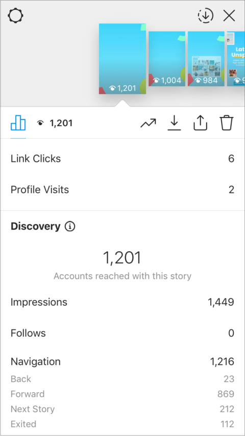 Instagram Insights on specific Stories Instagram Insights on specific Stories