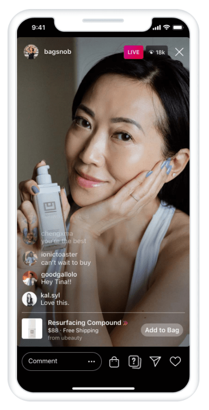 Live shopping on Instagram Live shopping on Instagram