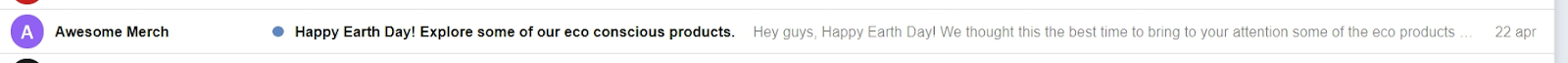 Email subject line Email subject line