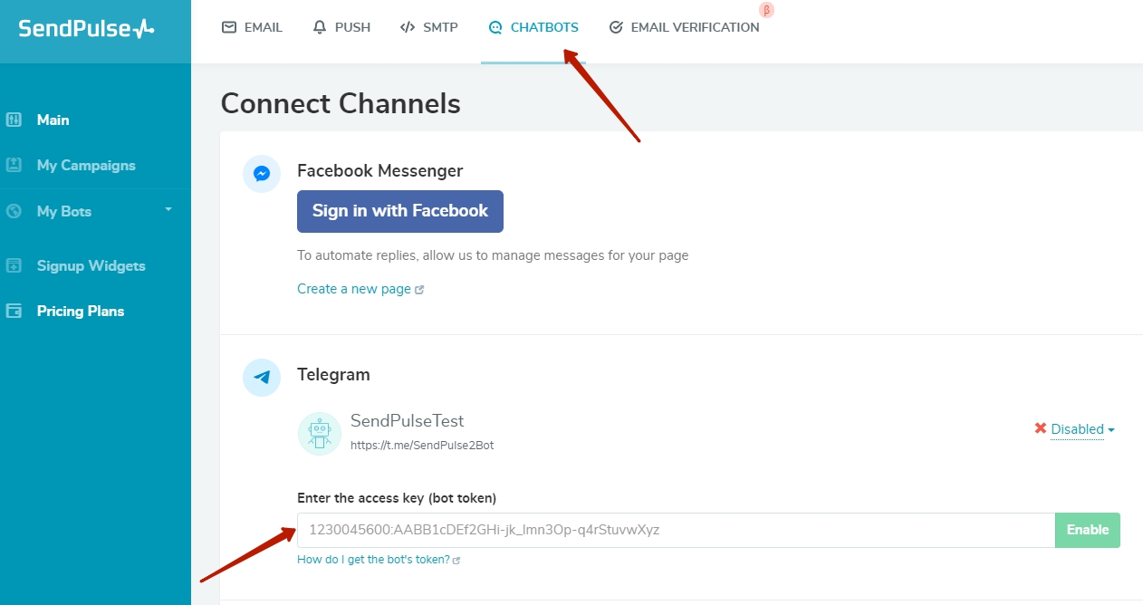 Connecting channels Connecting channels