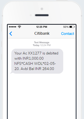 Citibank balance check SMS Citibank balance check SMS