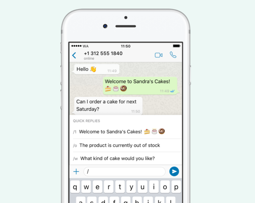 Setting up quick replies in WhatsApp Setting up quick replies in WhatsApp