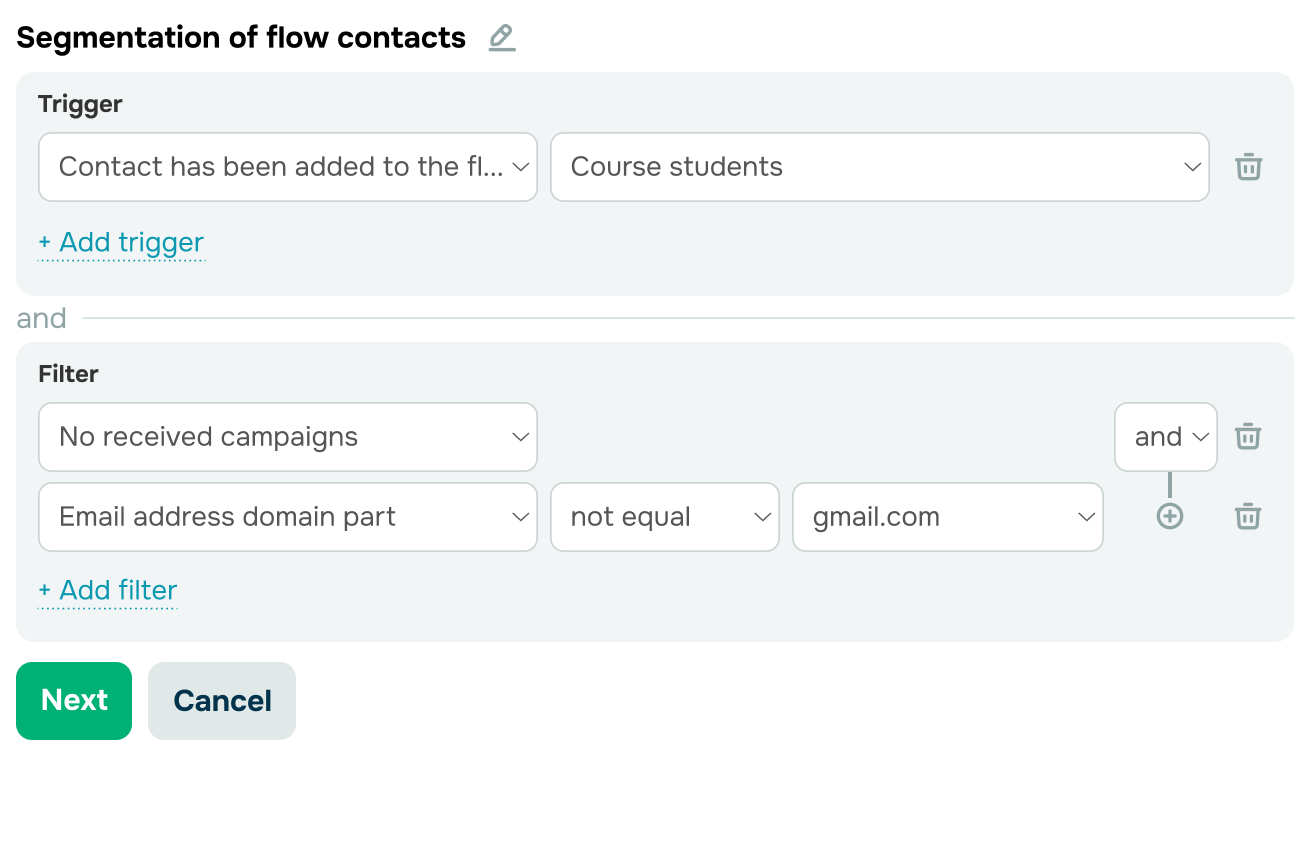 Heben Sie Kontakte hervor, die an Automation 360-Flows beteiligt sind