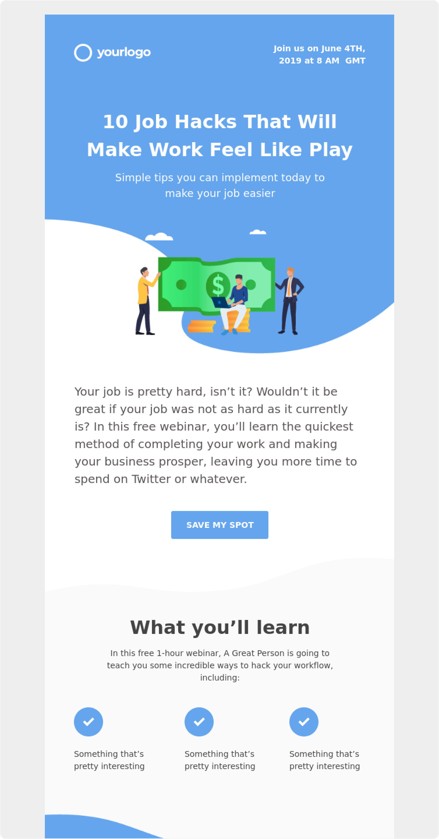 Anúncio de webinar