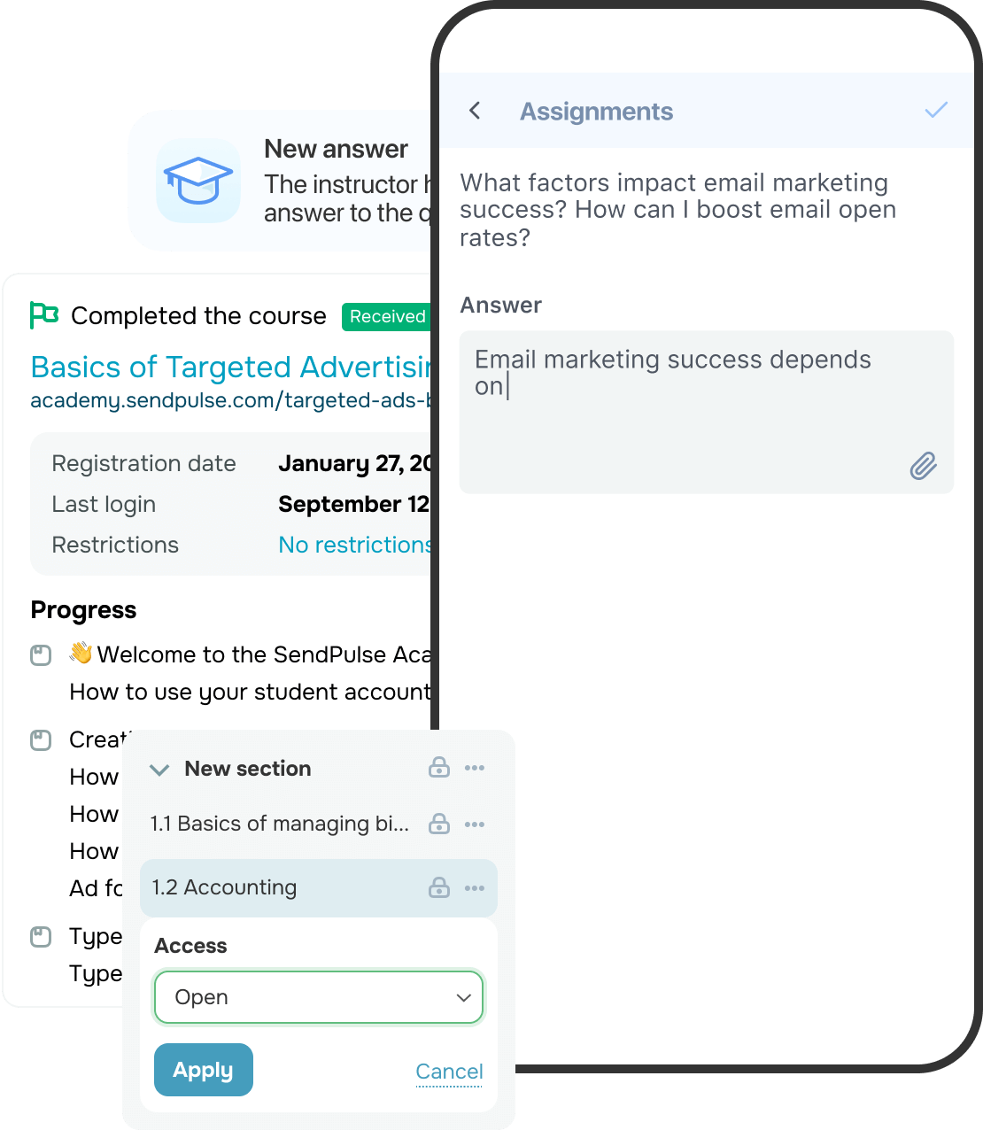 Experiência de aprendizado responsiva