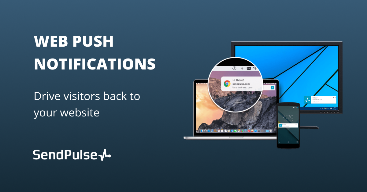 ✓ Free Web Push Notifications | SendPulse