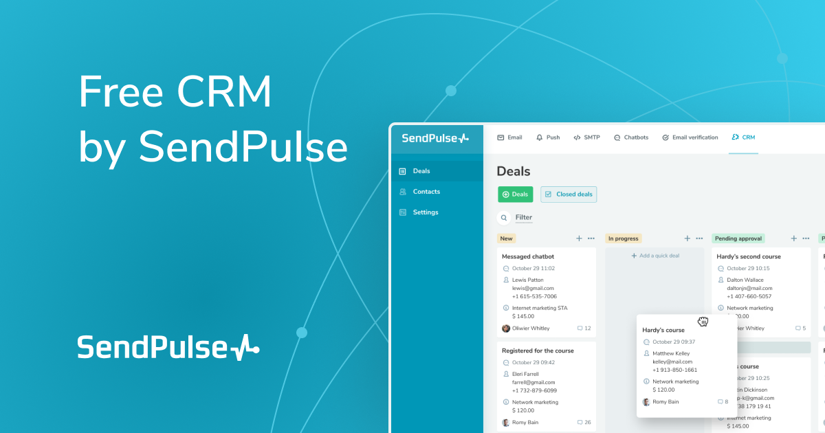 CRM Email Marketing Automation - Integrations | SendPulse