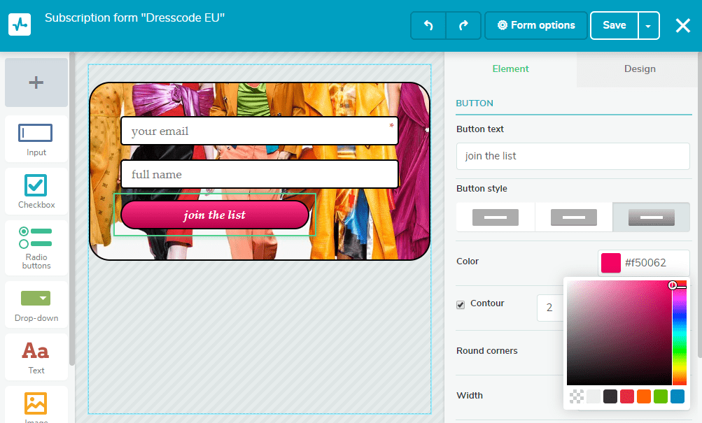 Creating a subscription form