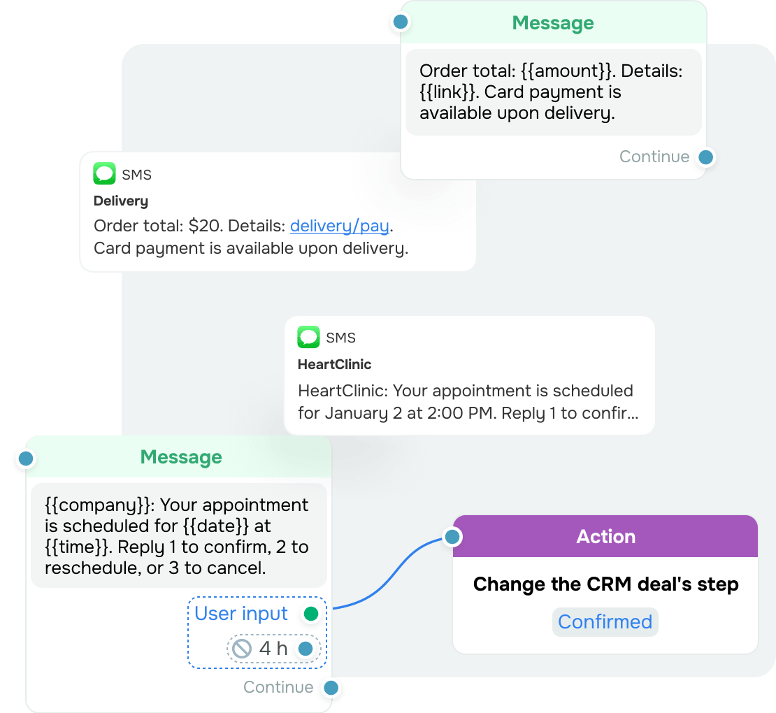 Service notifications with no manual follow-ups