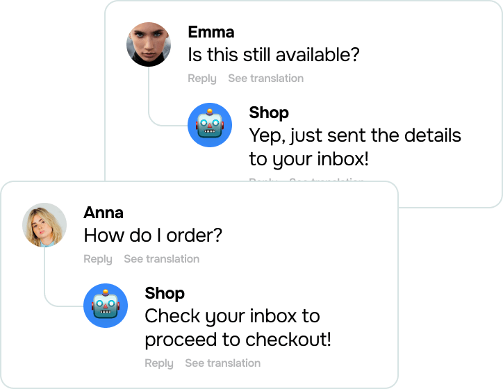 Os chatbots funcionam em comentários, não só em mensagens?