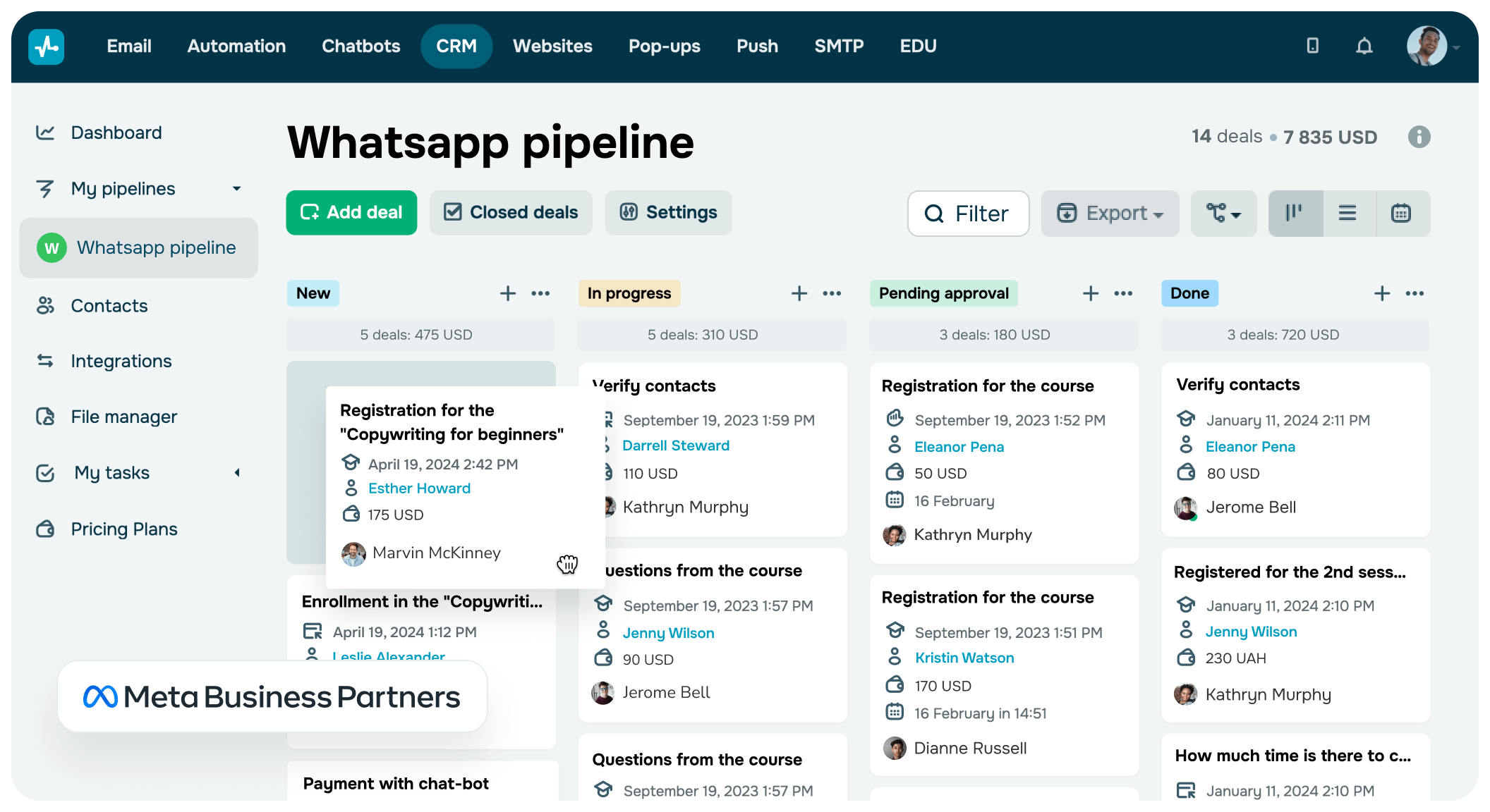 Integração de CRM e WhatsApp